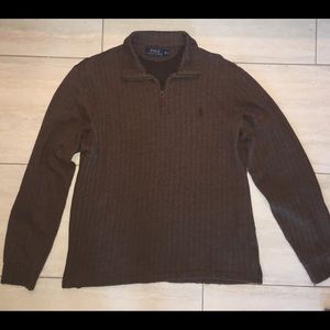 POLO RALPH LAUREN MENS SZ M MEDIUM 1/4 HALF ZIP